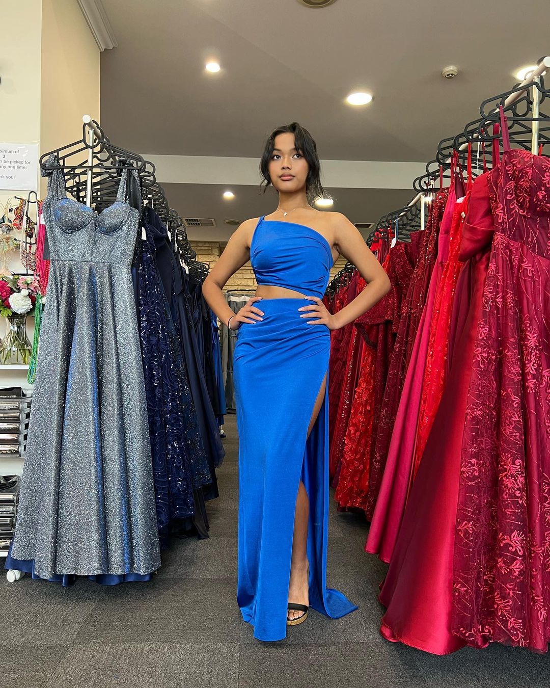 Jayna Dress, Cinched Blue