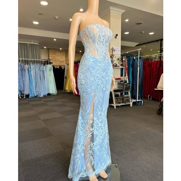 841 – QYN Saige Baby Blue Dress