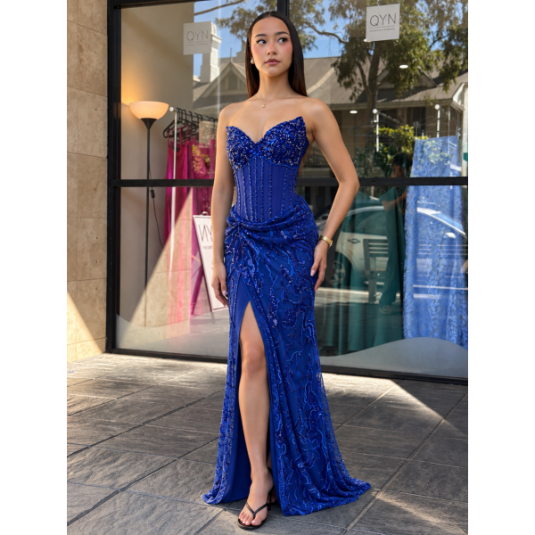 Y768 - QYN Irena Ivy Blue Gown