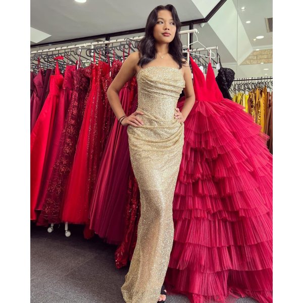 Q307 – QYN Joelle Gold Dress