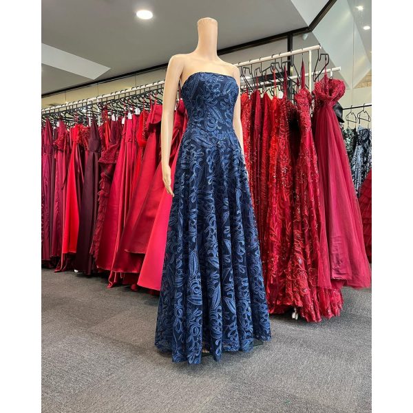 Q383 – QYN Kara Navy Blue Gown