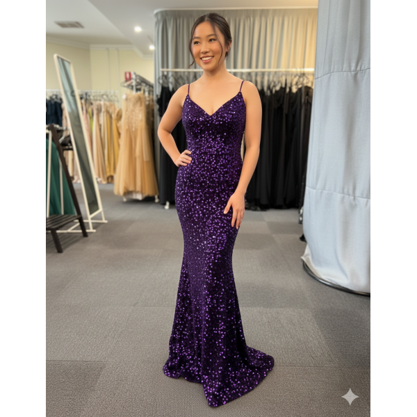Q825 – QYN Felicity Purple Gown