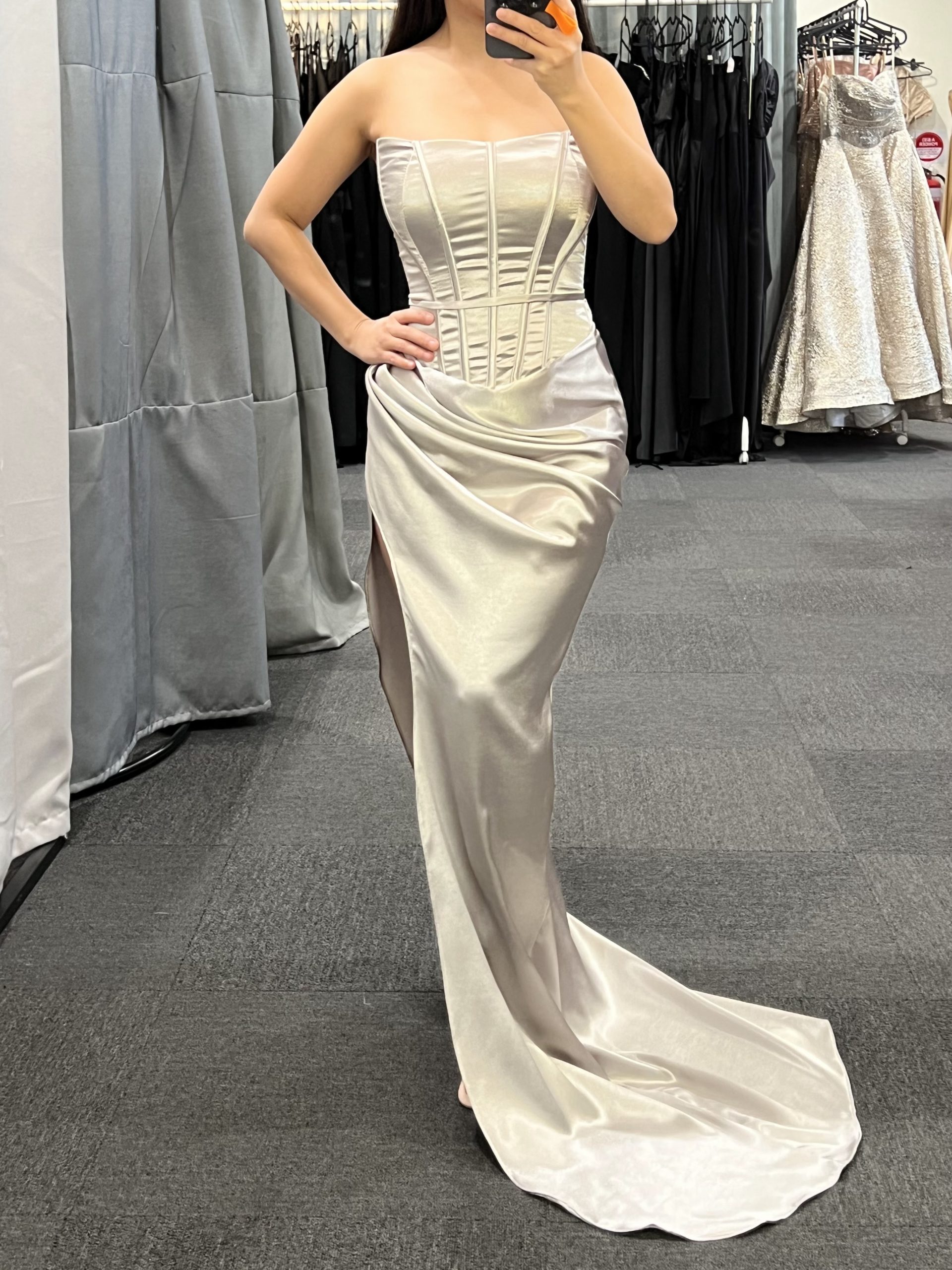 Q878 – QYN Maddie Silver Dress Q878 – QYN Maddie Silver Dress
