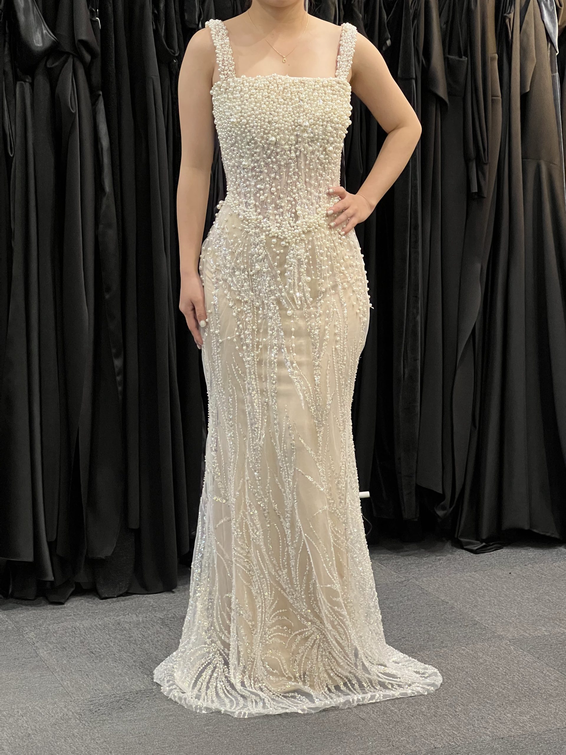 Q979 – QYN Marcella Pearl Gown Q979 – QYN Marcella Pearl Gown