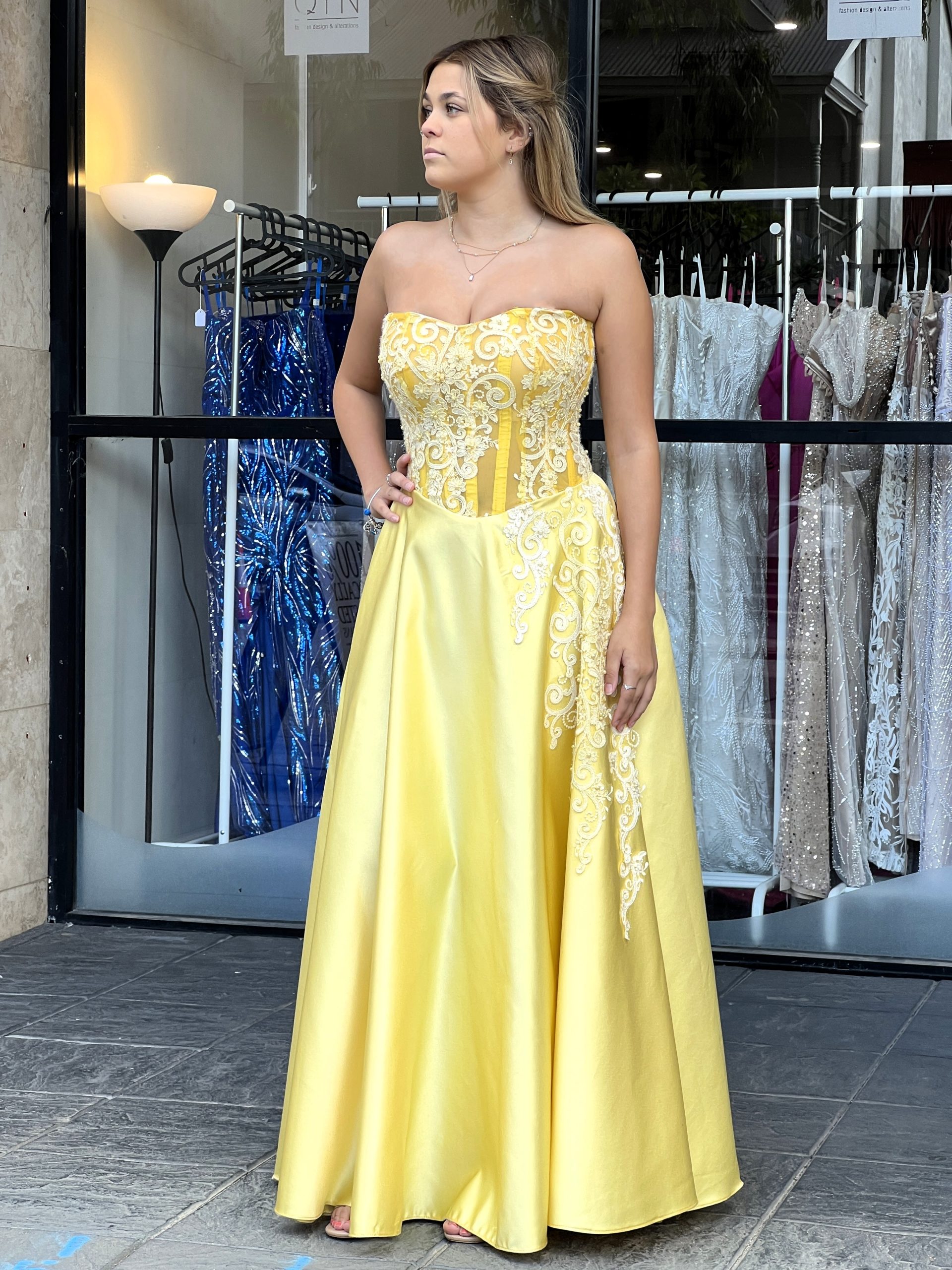 Y397 – QYN Sunflower Glow Yellow Gown Y397 – QYN Sunflower Glow Yellow Gown