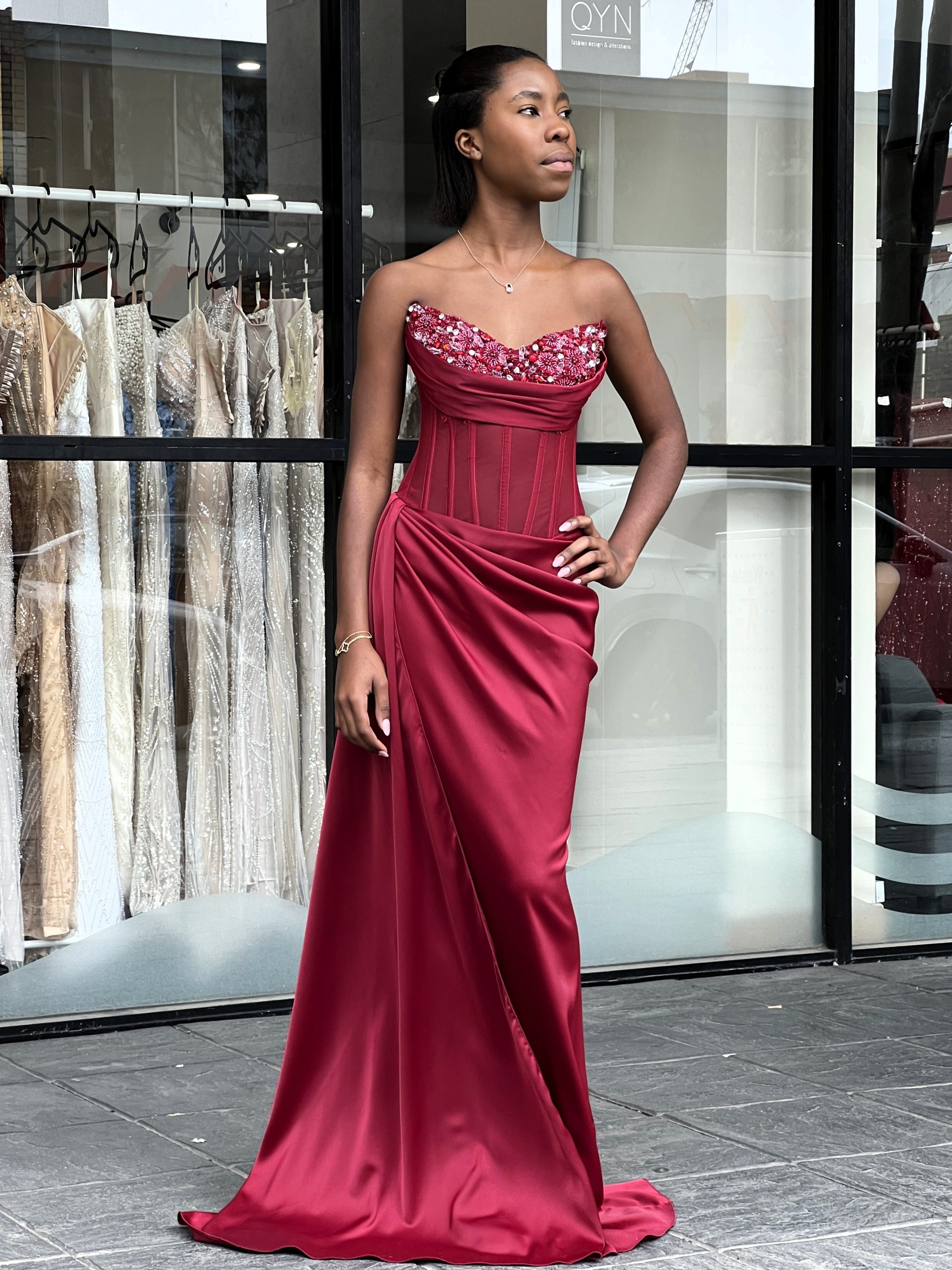 Y497 – QYN Estee Lucinda Red Gown Y497 – QYN Estee Lucinda Red Gown