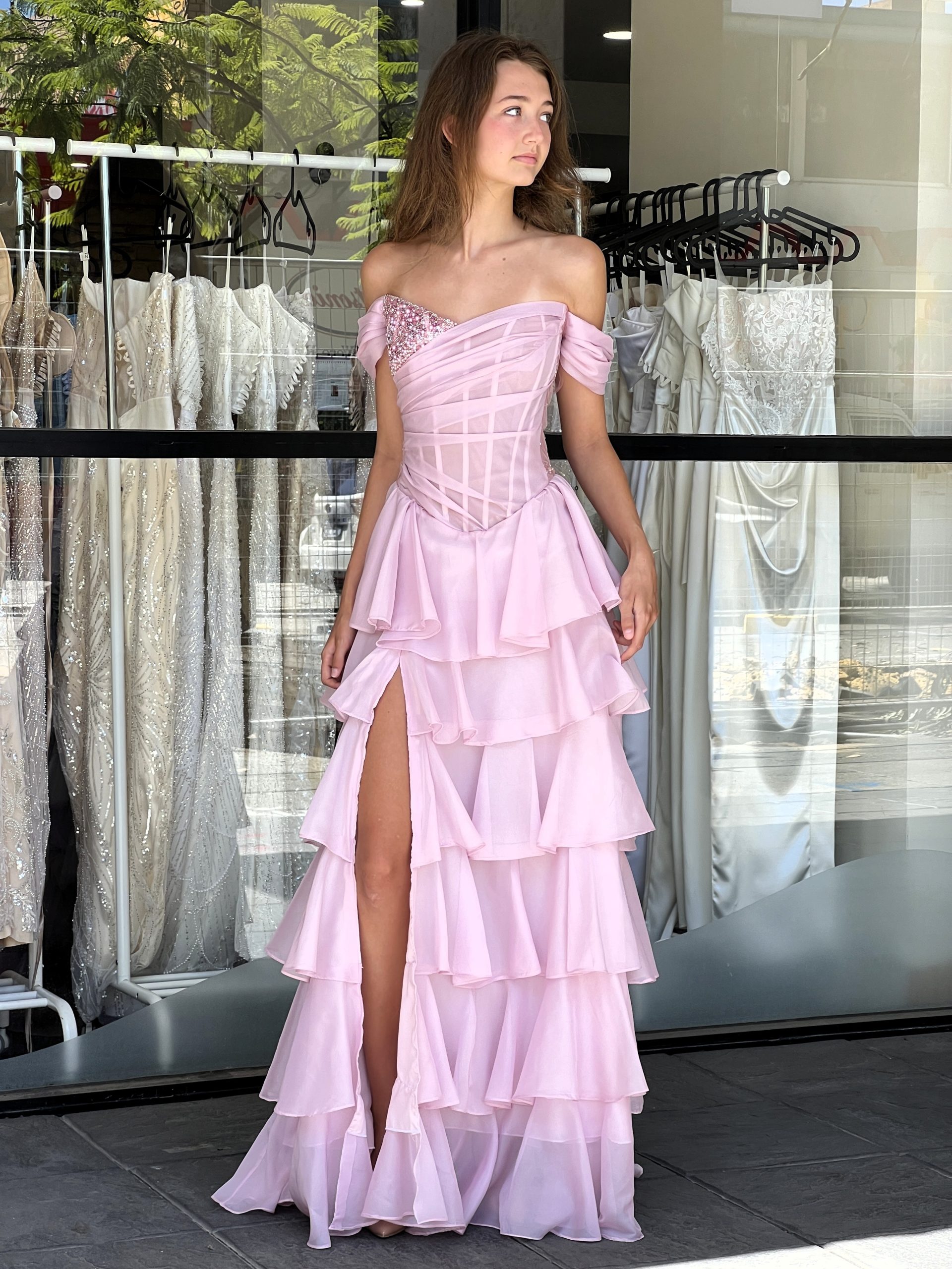 Y505 – QYN Emily Winter Pink Gown Y505 – QYN Emily Winter Pink Gown