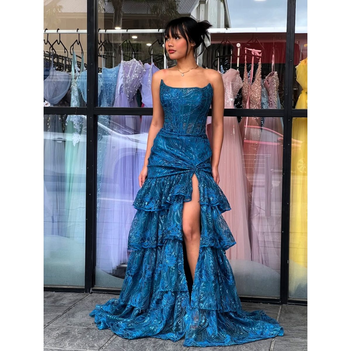 qyn designer dress hire Y408 - QYN Royalty Gown