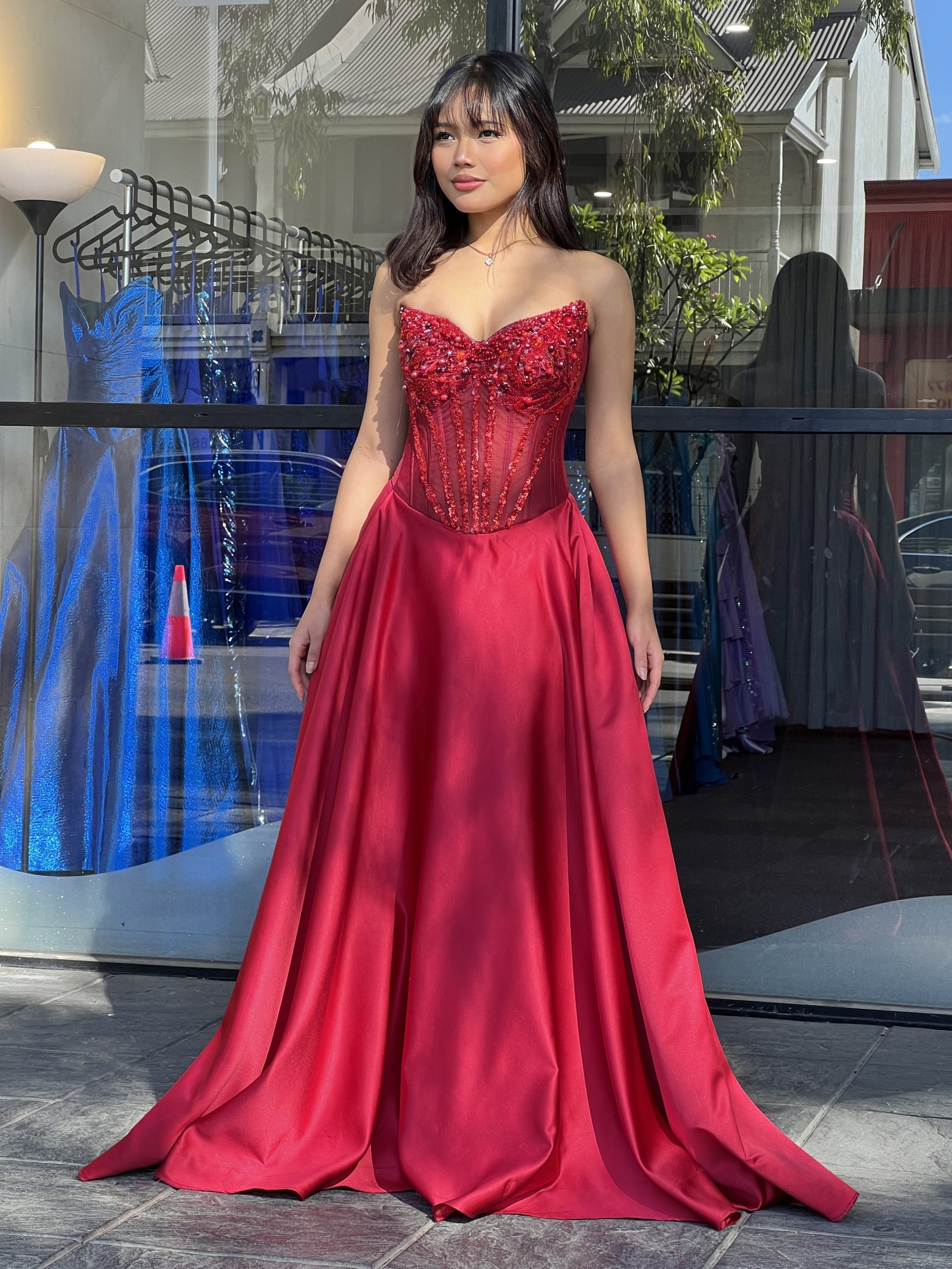 Y509 – QYN Celine Lauryn Red Gown Y509 – QYN Celine Lauryn Red Gown