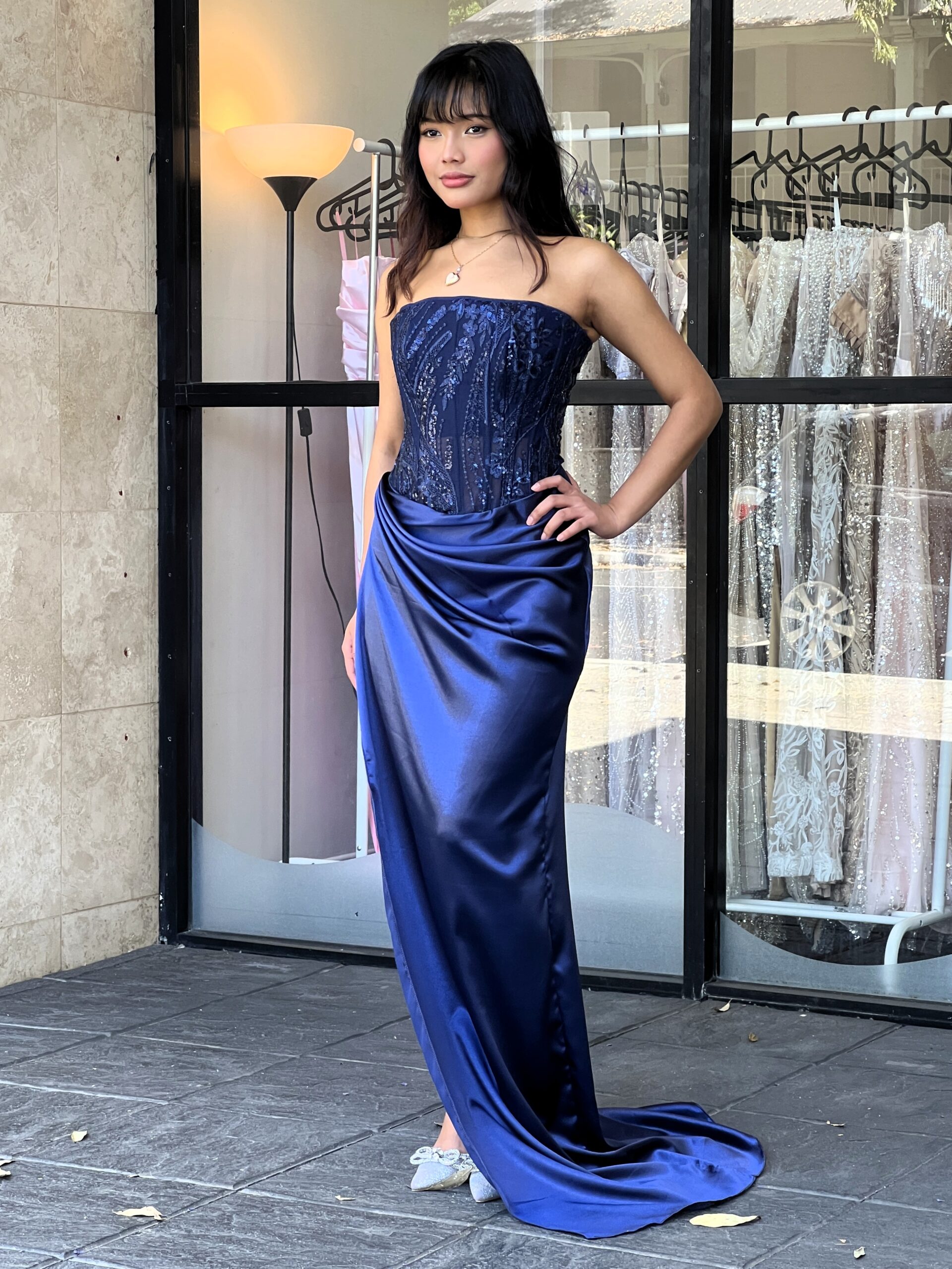 Y563 – QYN Ana Macie Blue Gown Y563 – QYN Ana Macie Blue Gown