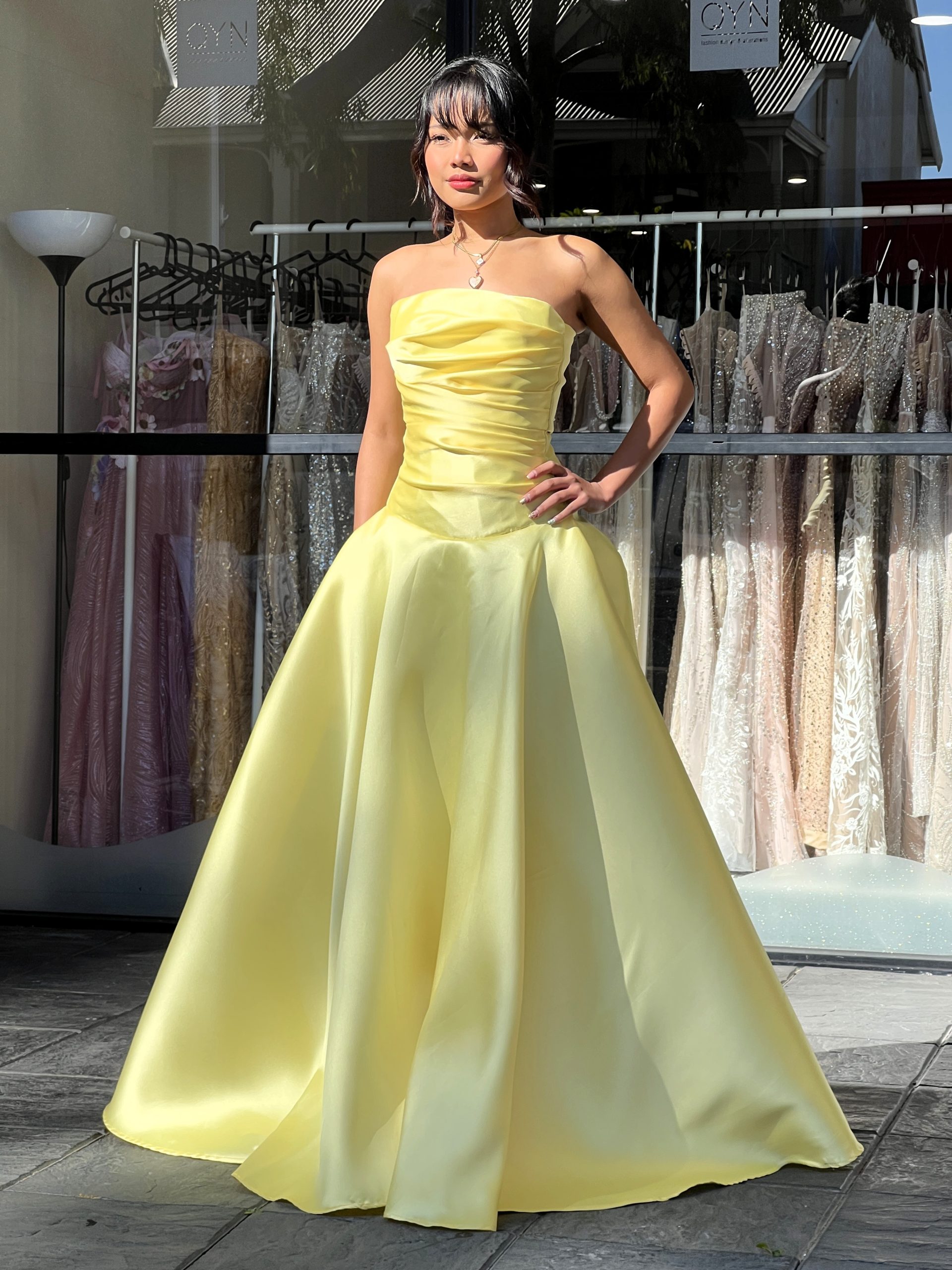 Y578 – QYN Hanna Lucille Yellow Gown Y578 – QYN Hanna Lucille Yellow Gown
