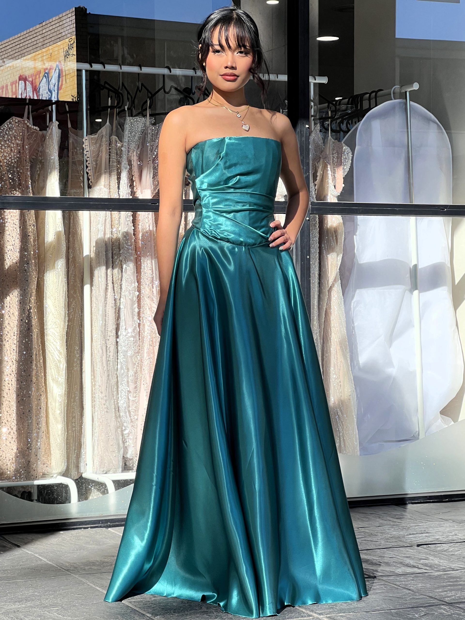 Y582 – QYN Gianna Frances Green Gown Y582 – QYN Gianna Frances Green Gown