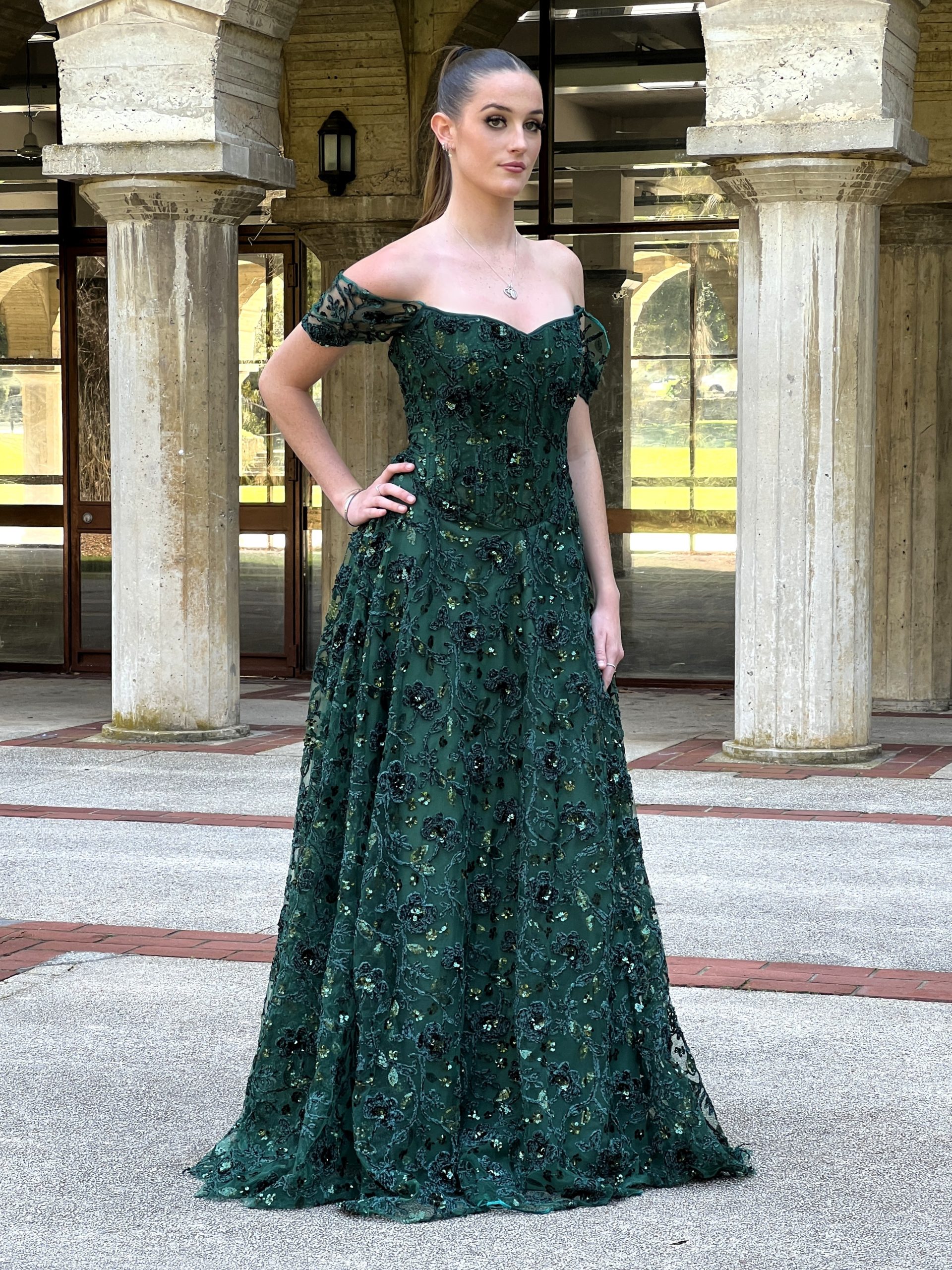 Y623 – QYN Arianna Noemi Green Gown Y623 – QYN Arianna Noemi Green Gown