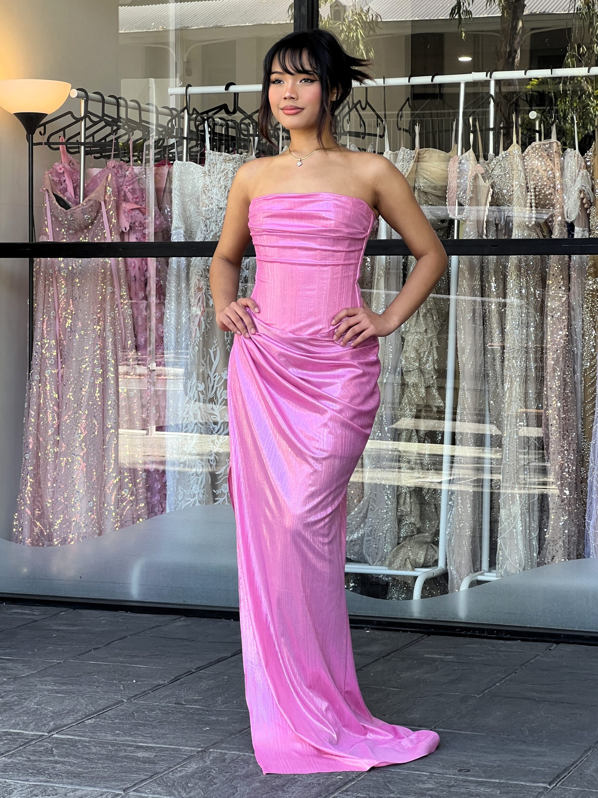 Y626 – QYN Gracia Morgan Pink Gown Y626 – QYN Gracia Morgan Pink Gown