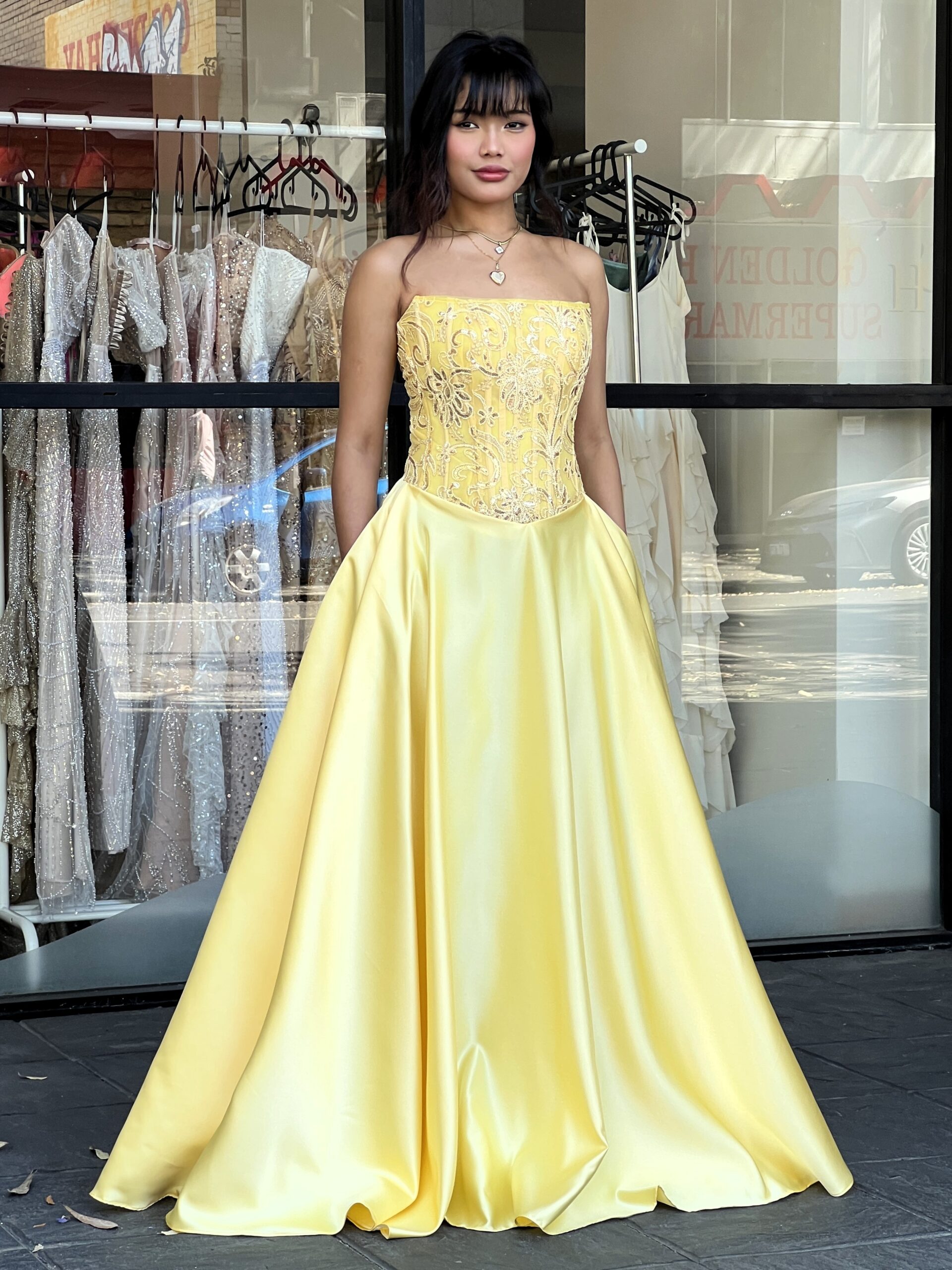 Y630 – QYN Miranda Evie Yellow Gown Y630 – QYN Miranda Evie Yellow Gown
