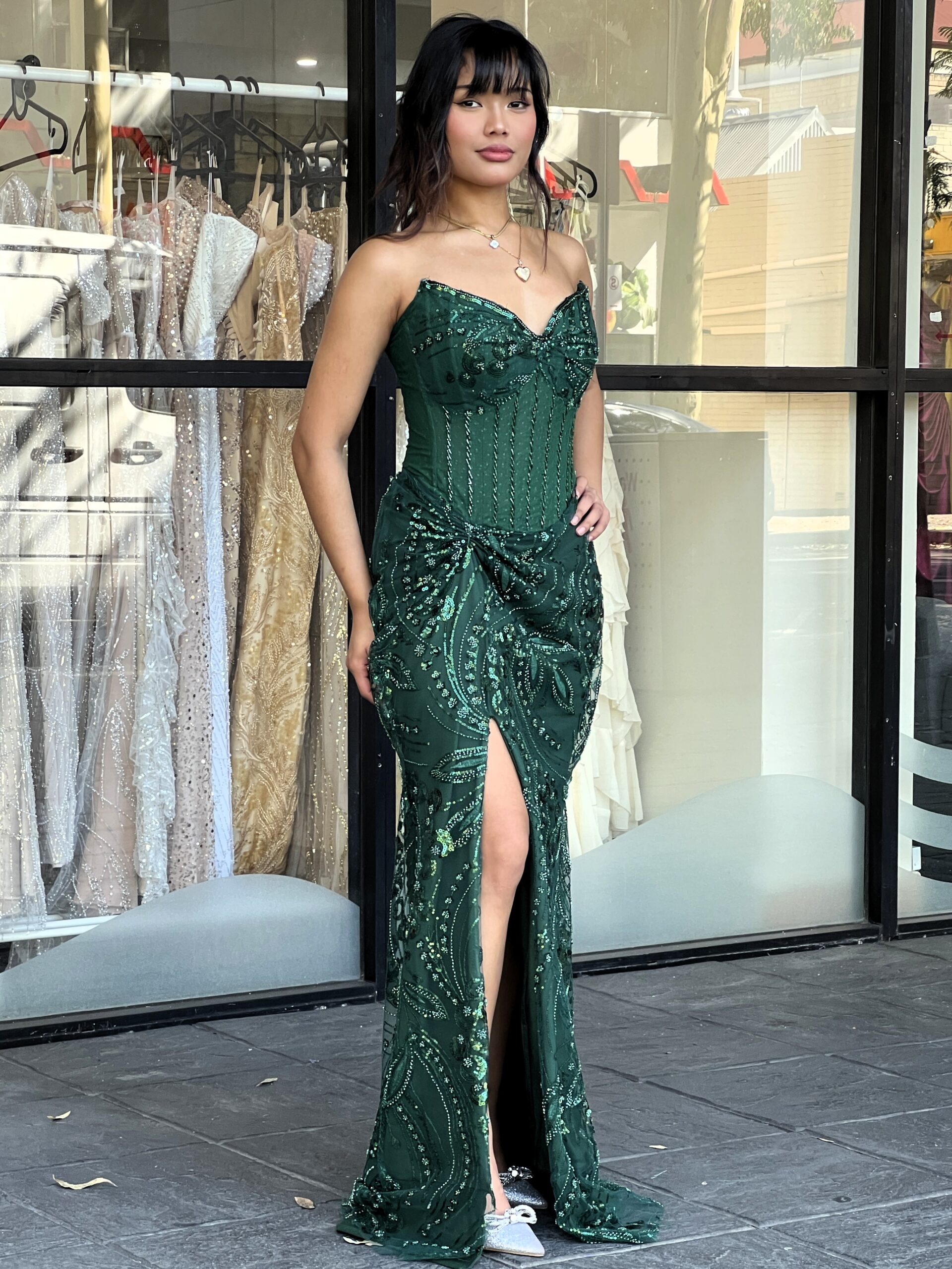 Y631 – QYN Jade Princess Green Gown Y631 – QYN Jade Princess Green Gown