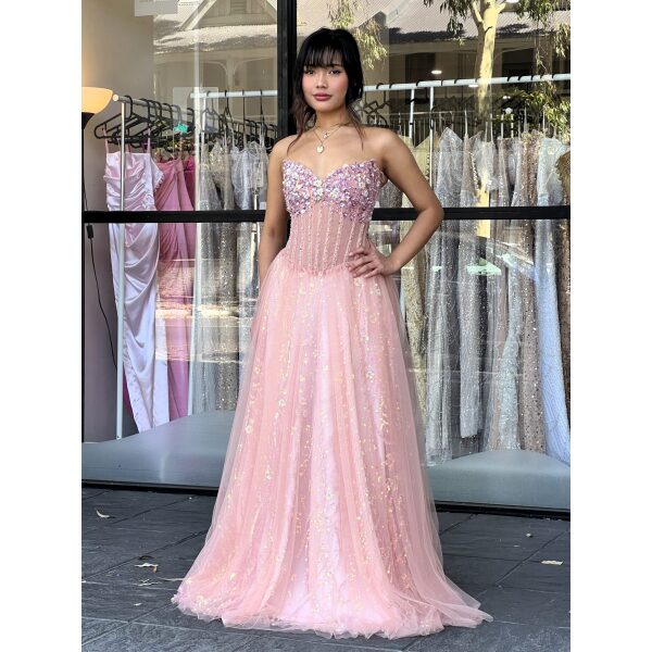 Y635 - QYN Milie Ava Pink Gown
