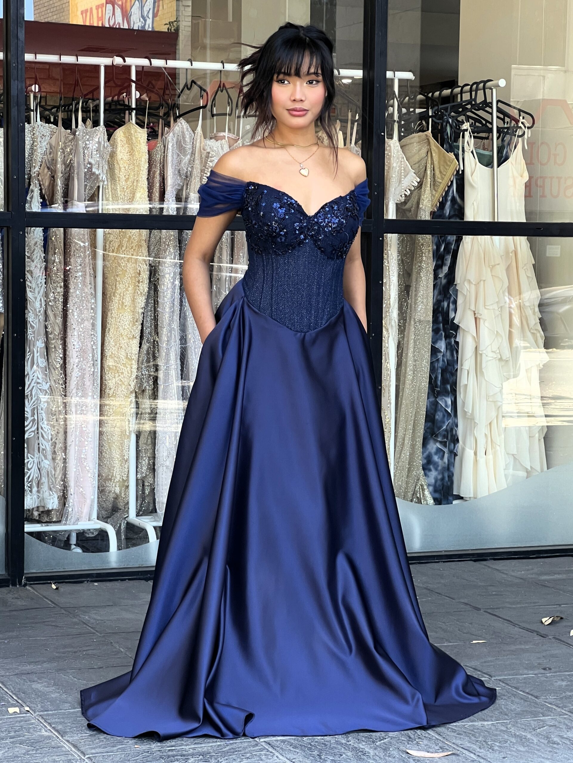 Y637 – QYN Wanda Eden Navy Blue Gown Y637 – QYN Wanda Eden Navy Blue Gown