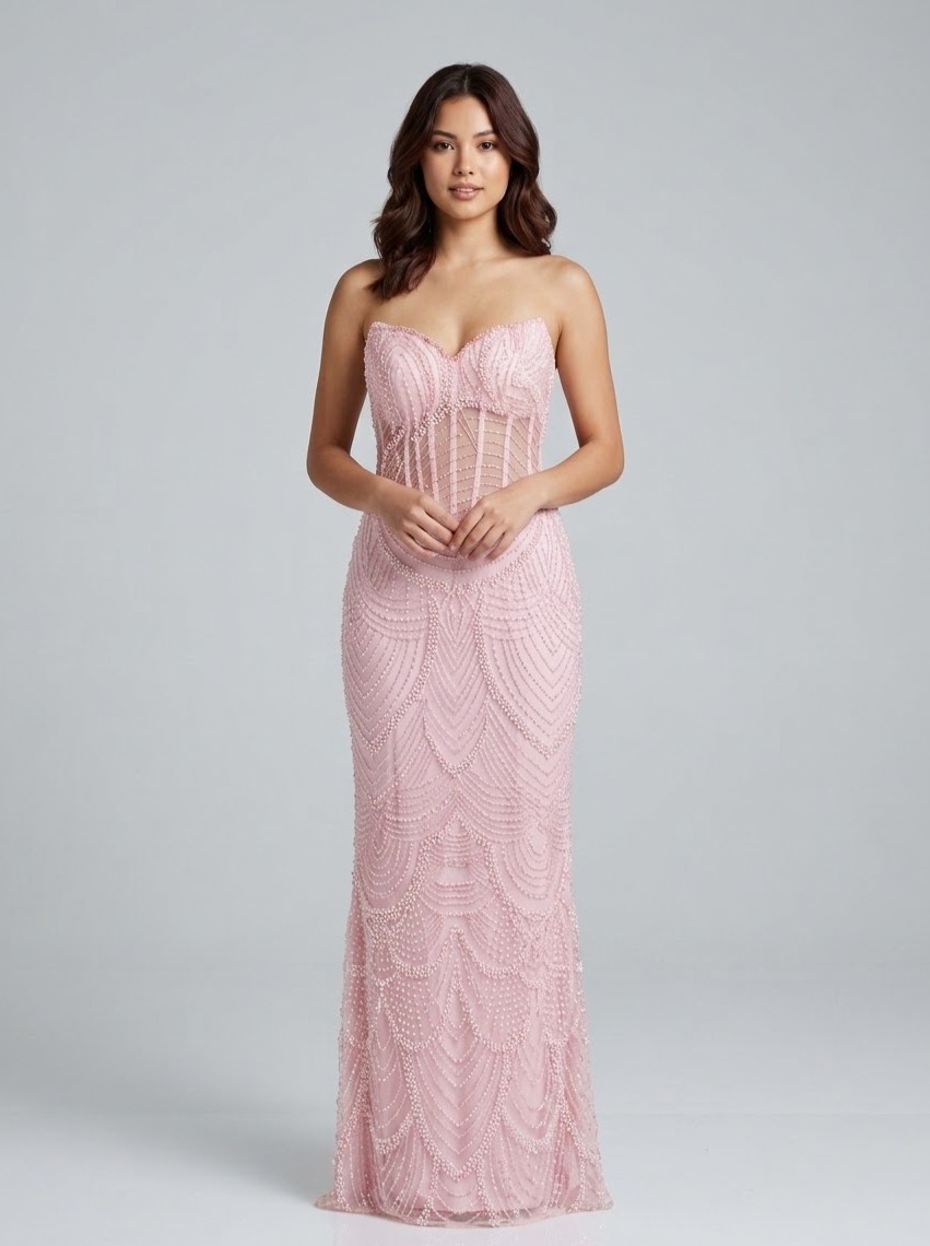 Y665 – QYN Mia Evangeline Pink Gown Y665 – QYN Mia Evangeline Pink Gown