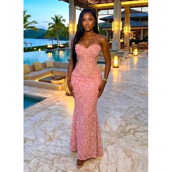 Y701 - QYN Alice Renee Pink Gown