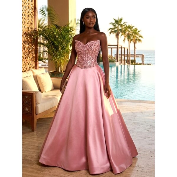 Y709 - QYN Mariana Amelie Pink Gown