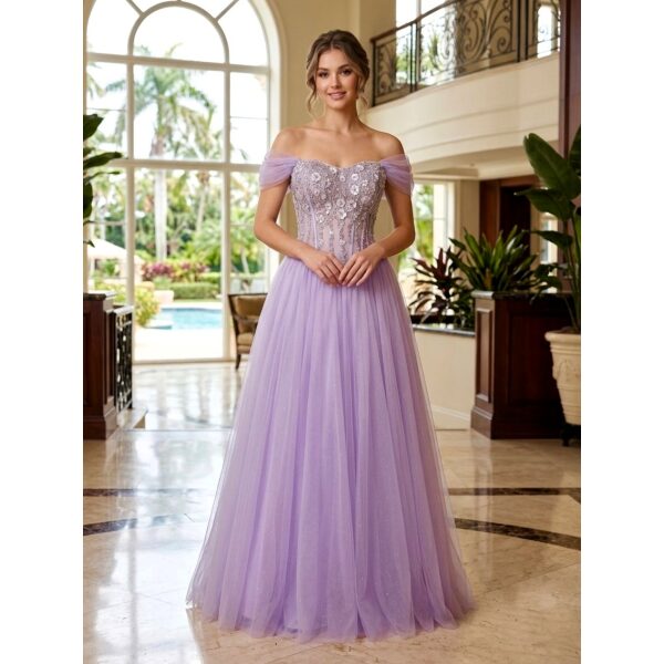 Y713 - QYN Flora Haley Lilac Gown