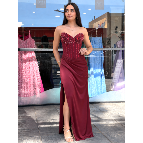 Y767 - QYN Bettina Christin Red Gown